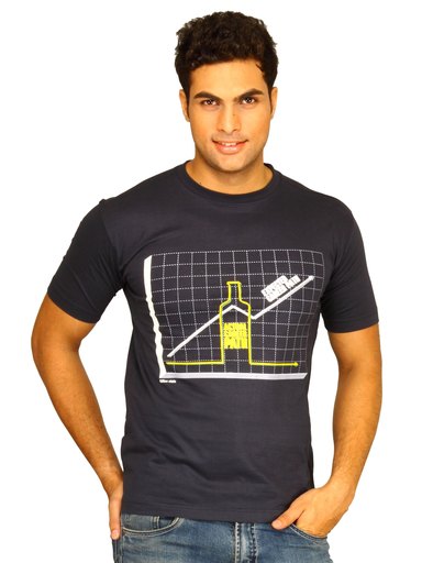 Myntra Men's Expected Career Path Black T-shirt