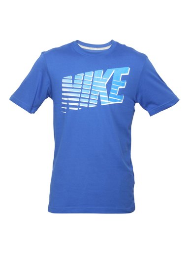 Nike Men Printed Blue T-shirt