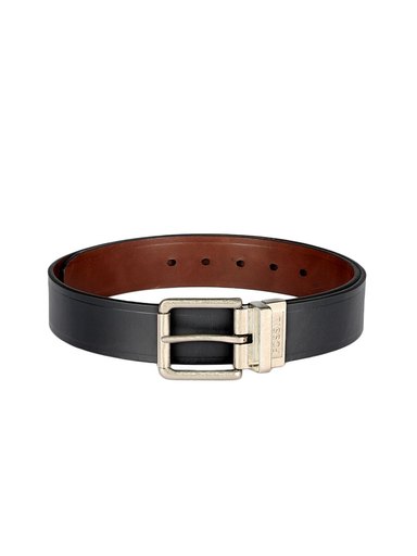 Fossil Men Black & Brown Ethan Belt