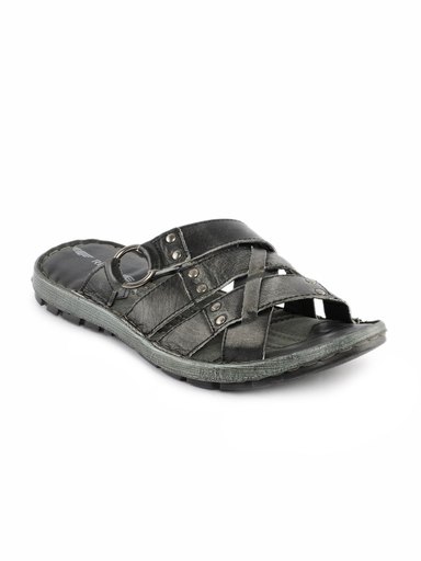 Red Tape Men Black Sandals