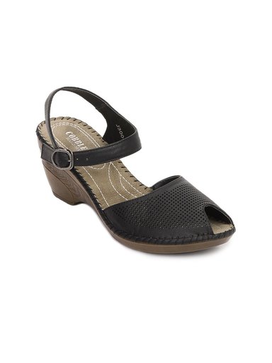 Cobblerz Women Black Sandals
