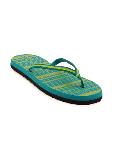 ADIDAS Women Dots and Stripes Blue Flip Flops