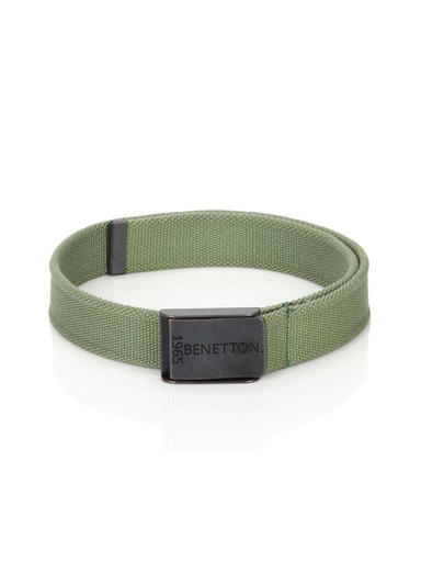 United Colors of Benetton Men Canvas Green Belt