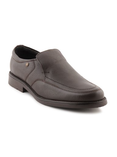 Enroute Men Leather Brown Formal Shoes