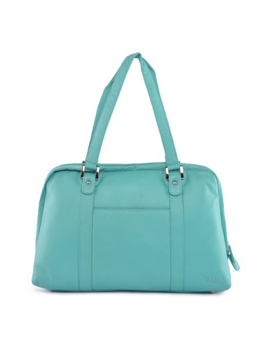 Hidekraft Women Leather Turquoise Blue Handbag