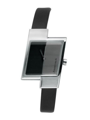 Fastrack Women Black & Grey Dial Watch N2161SL06