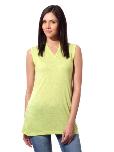 United Colors of Benetton Women Lime Green Top