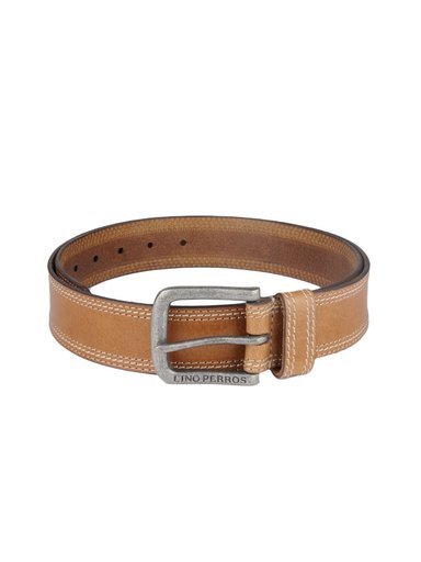 Lino Perros Men Tan Leather Belt