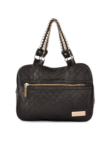 Lino Perros Women Golden Strap Brown Handbag