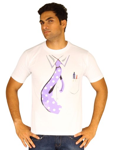 Myntra Men's Executive White T-shirt