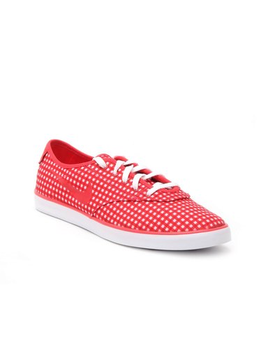 Nike Women White and Red Sneakers