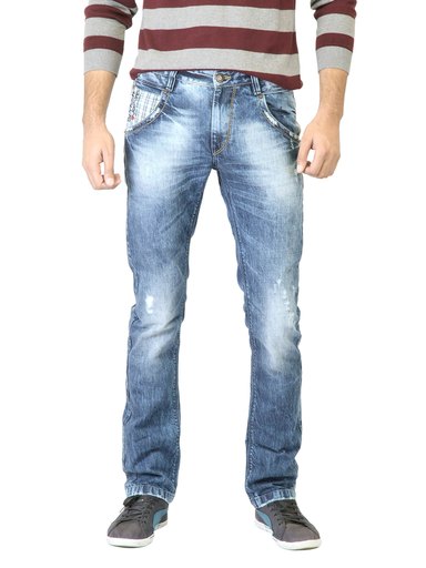 Spykar Men Blue Washed Jeans