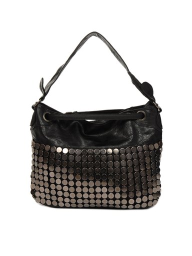 Kiara Women Steel Design Black Handbag