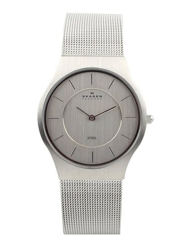 SKAGEN DENMARK Men Silver-Toned Dial Watch 233LSS