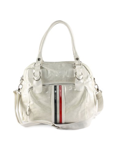 Kiara Women Glossy White Handbag