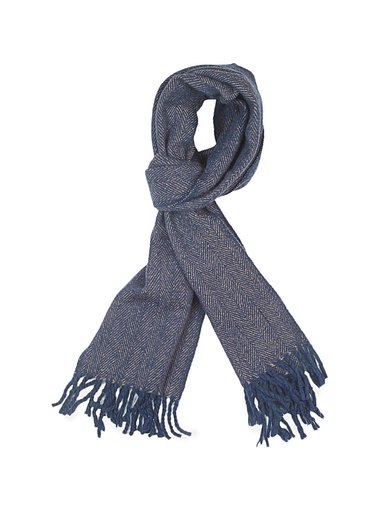 Reid & Taylor Men Solid Blue Muffler