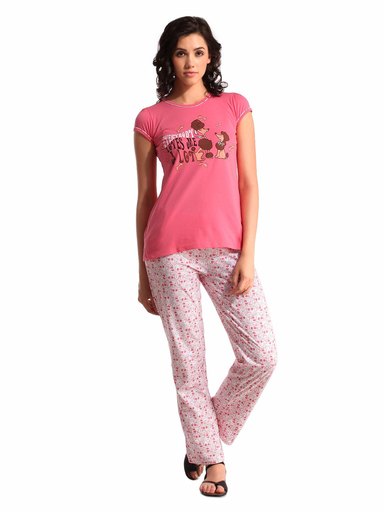 SDL by Sweet Dreams Women Pink Night suits