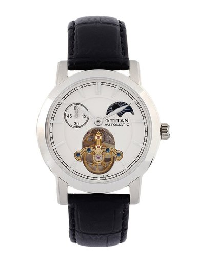 Titan Men White Dial Automatic Watch NB9365SL01